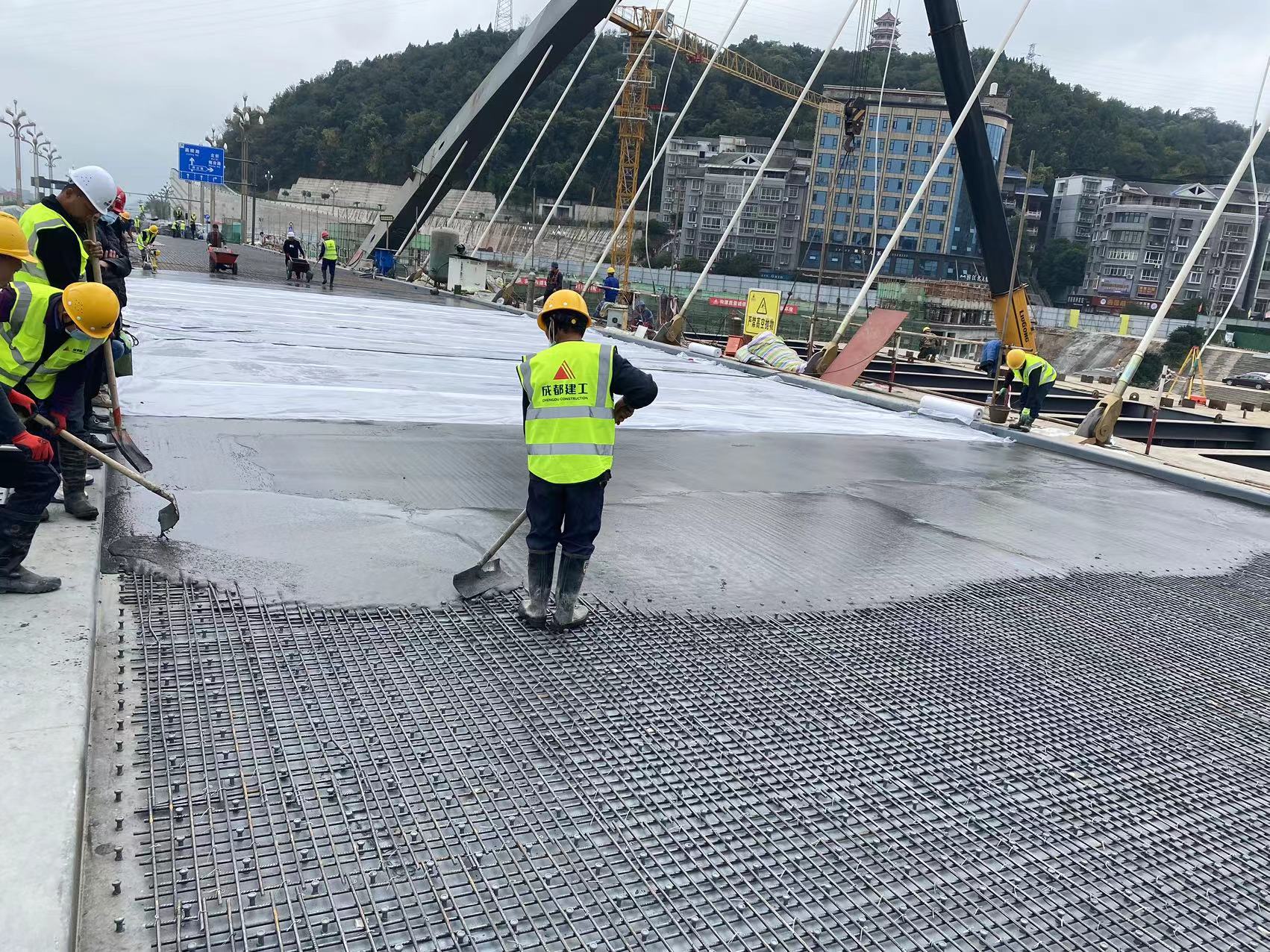 STC超高韌性混凝土施工現場(chǎng)