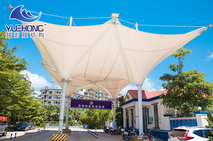 海南博鰲椰風(fēng)海岸檢查站門廊膜結(jié)構(gòu)工程案例